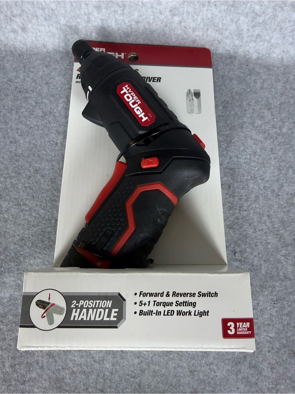 Hyper Tough 4-Volt Cordless Rotary Screwdriver Original Packaging Handy DIY Tool